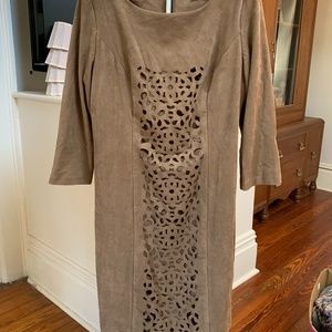 Tribal faux‎ suede eyelet dress . Never worn